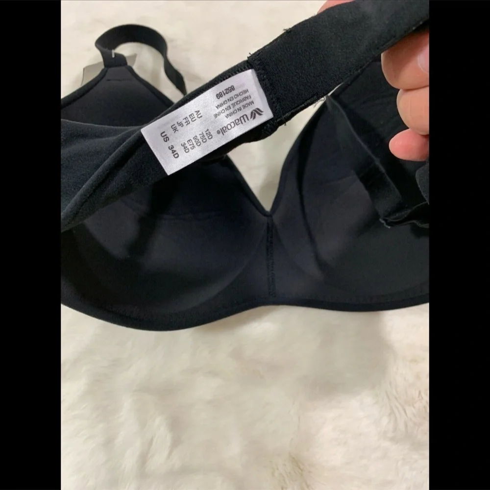NEW Wacoal How Perfect No-Wire Contour‎ Bra in Black [SZ 34D US ] - Picture 10 of 11